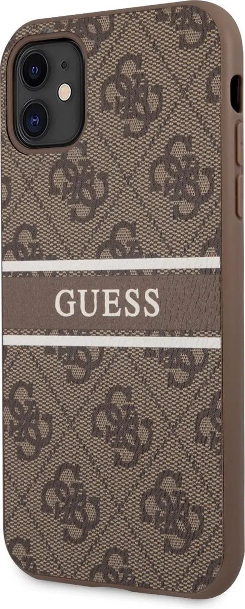 GUESS Logo Stripe Backcase iPhone 11 - Bruin - afbeelding 6 van 6