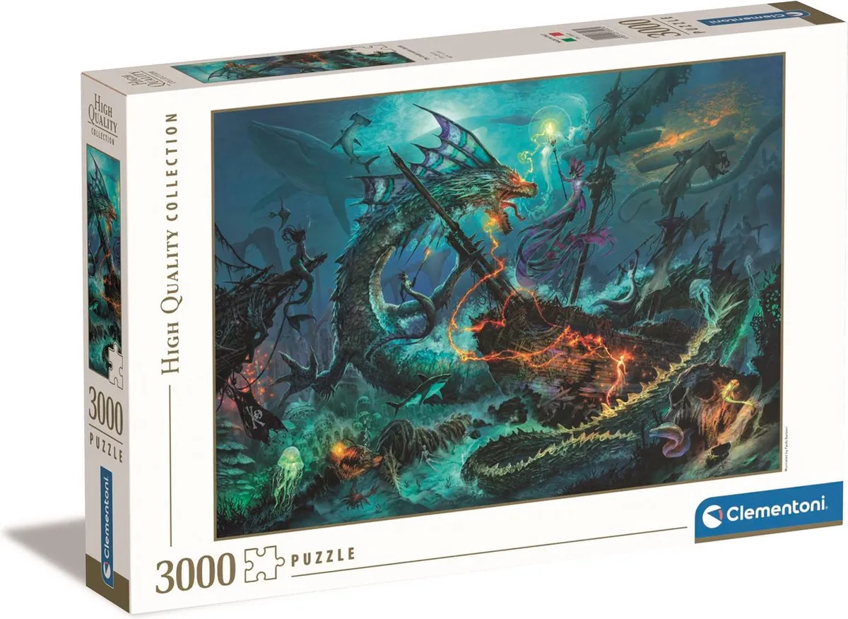 Clementoni 3000 Stuks Landschap met Kasteel Puzzel - Multicolor