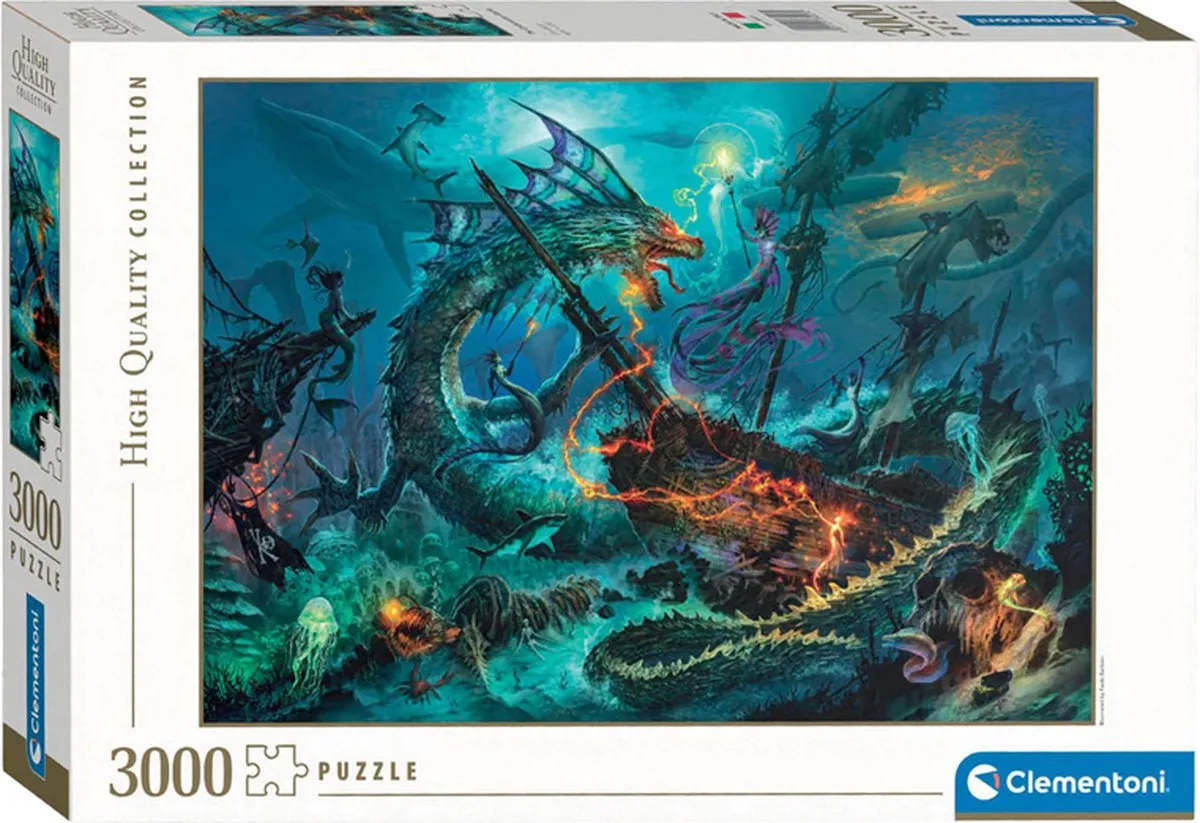 Clementoni 3000 Stuks Landschap met Kasteel Puzzel - Multicolor