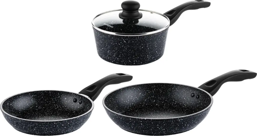 Westinghouse 3-delige Black Marble Pannenset
