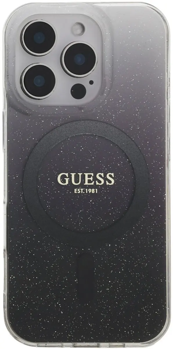 GUESS iPhone 16 Pro Hoesje MagSafe - Zwart