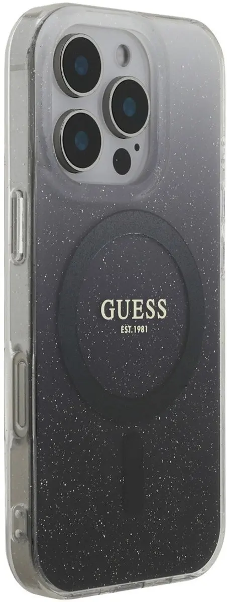 GUESS iPhone 16 Pro Hoesje MagSafe - Zwart
