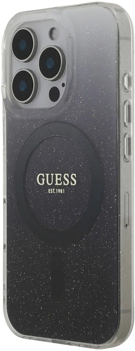 GUESS iPhone 16 Pro Hoesje MagSafe - Zwart
