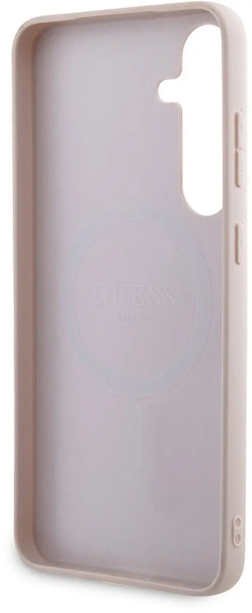 Guess 4G Back Case MagSafe S24 Plus - Roze