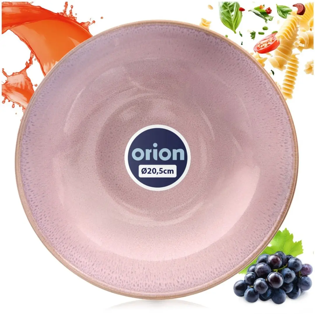 Orion Diep Bord Keramiek Roze 21cm