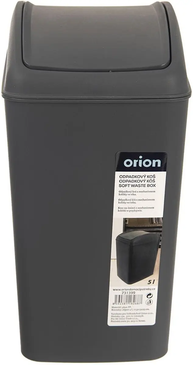 Orion Plastic Prullenbak 5L - Grijs