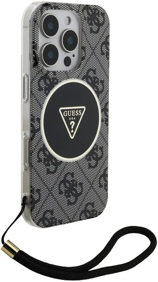 Guess iPhone 16 Pro MagSafe Hoesje - Zwart
