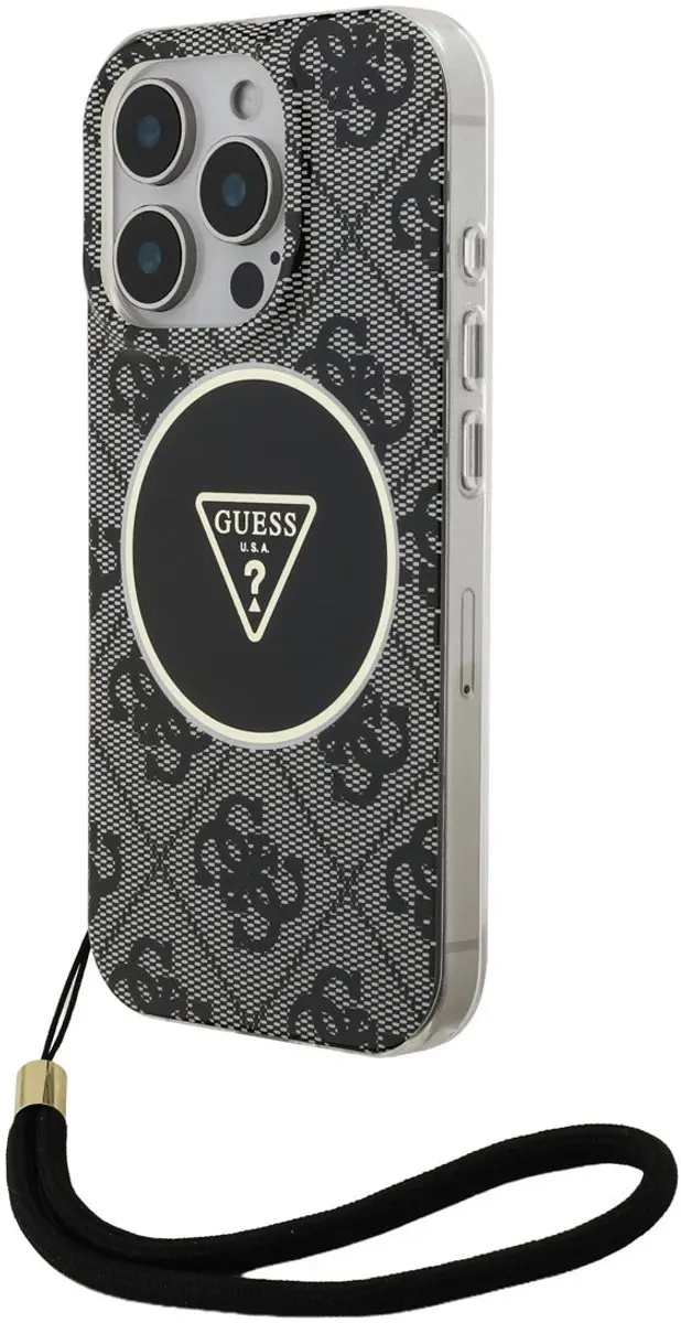 Guess iPhone 16 Pro MagSafe Hoesje - Zwart