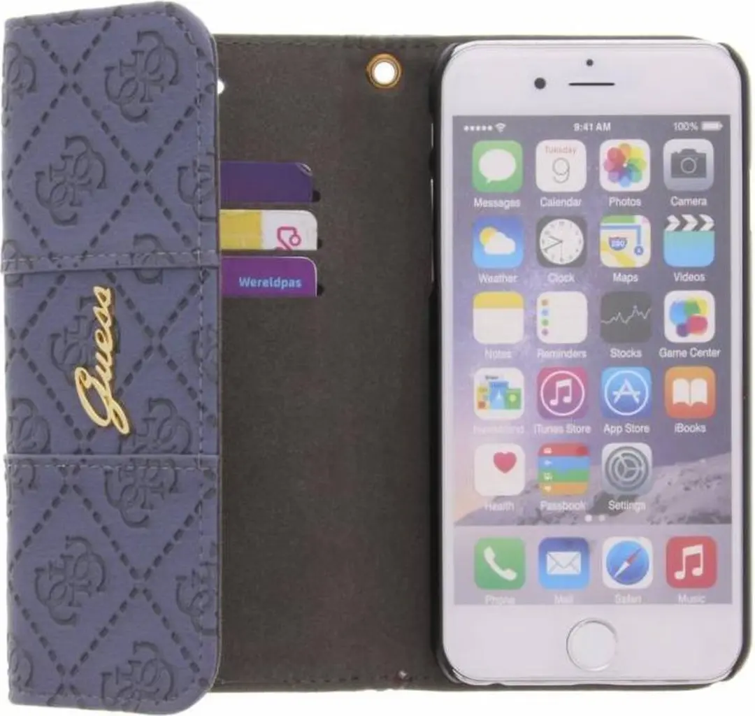 GUESS Wallet Clutch Case iPhone 6 - Blauw - 6G35010201