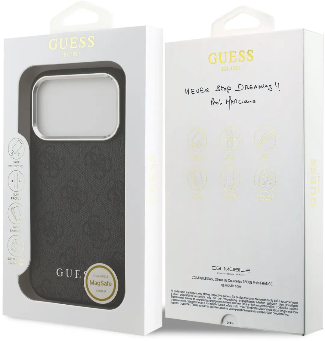GUESS 4G Backcover iPhone 17 Pro - MagSafe - Zwart