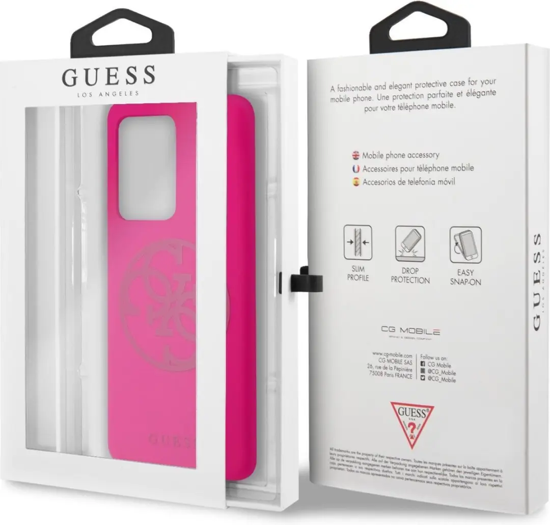 Guess GUHCS69LS4GFU Hoesje - Samsung Galaxy S20 Ultra - Roze