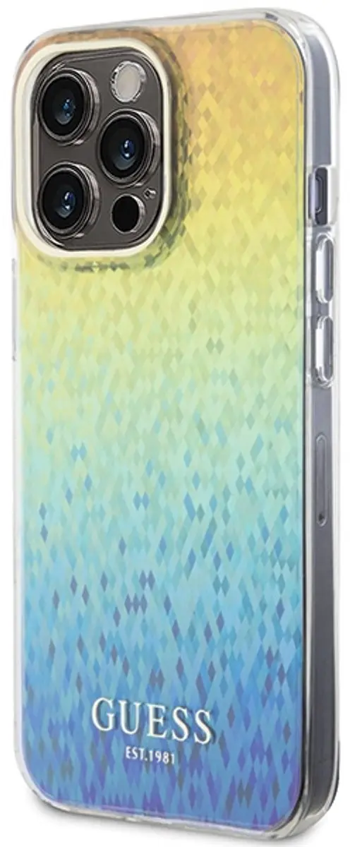 GUESS IML Faceted Mirror Disco Hoes - iPhone 15 Pro Max - Regenboog - afbeelding 6 van 6