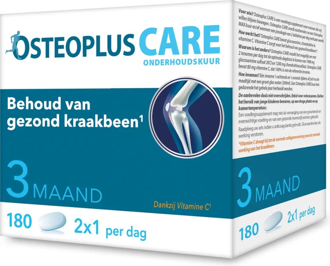 Osteoplus Care Glucosamine Chondroïtine Vitamine C 180 Tabletten