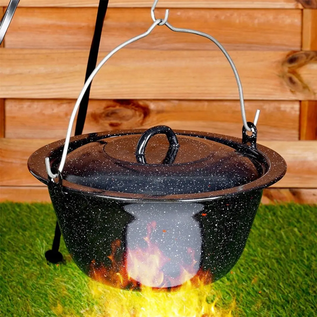 Orion Geëmailleerd Deksel 34cm - Zwart