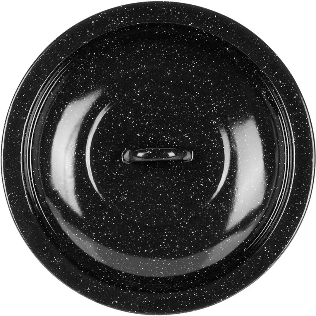 Orion Geëmailleerd Deksel 34cm - Zwart