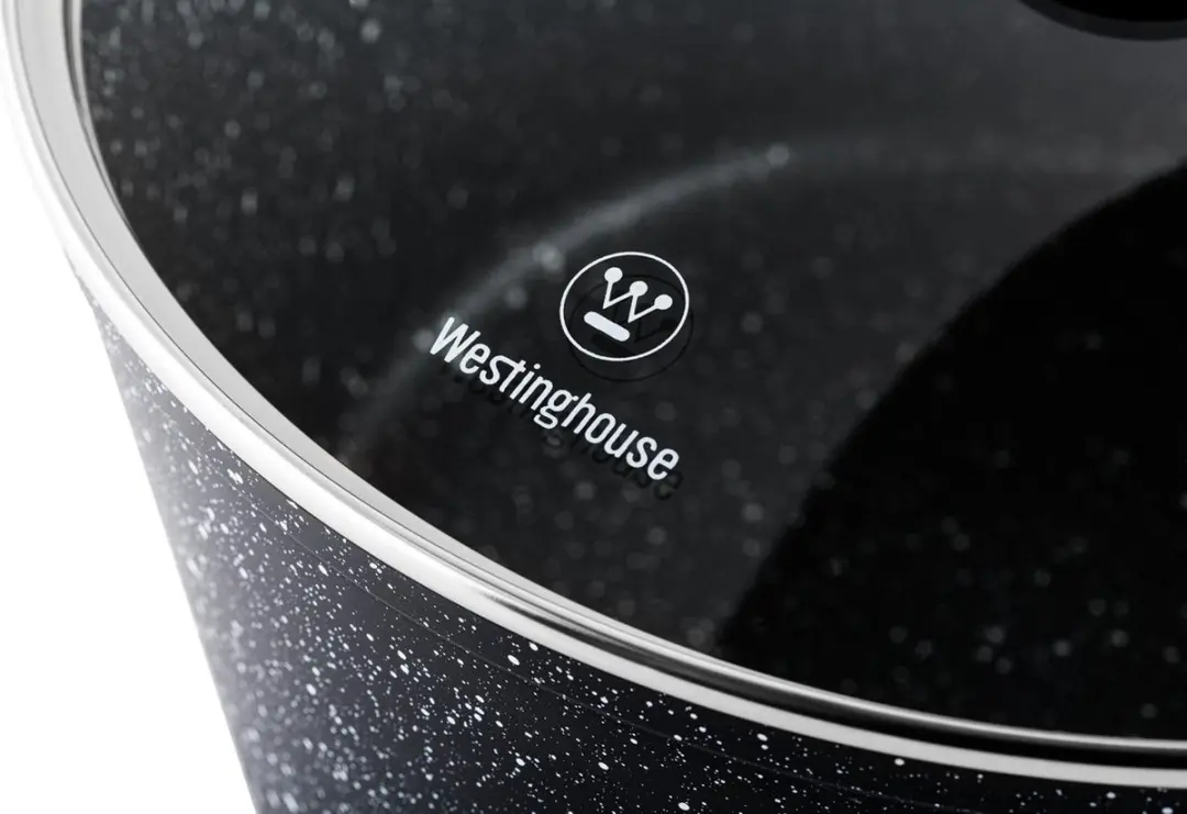 Westinghouse 3-delige Pannenset Black Marble - 24/28/32cm
