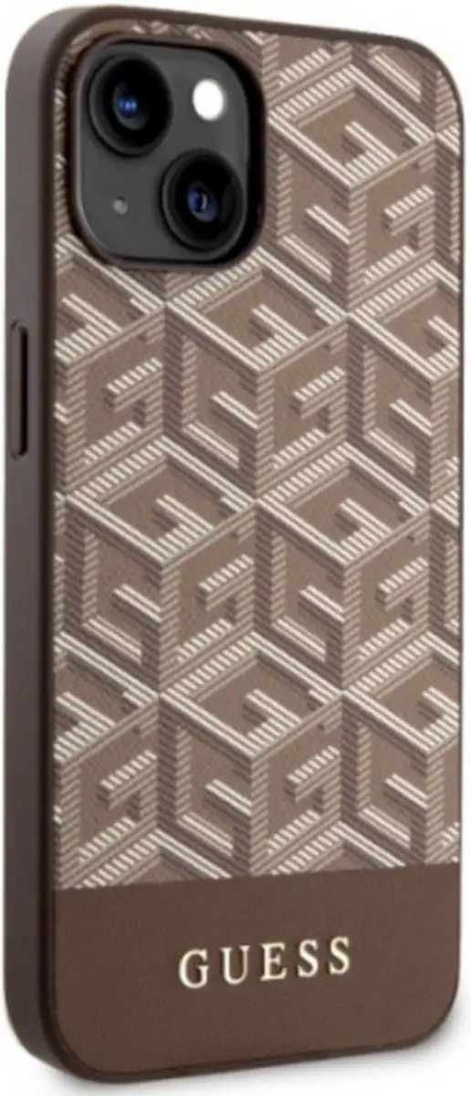 Guess G-Cube Back Case MagSafe iPhone 14 - Bruin