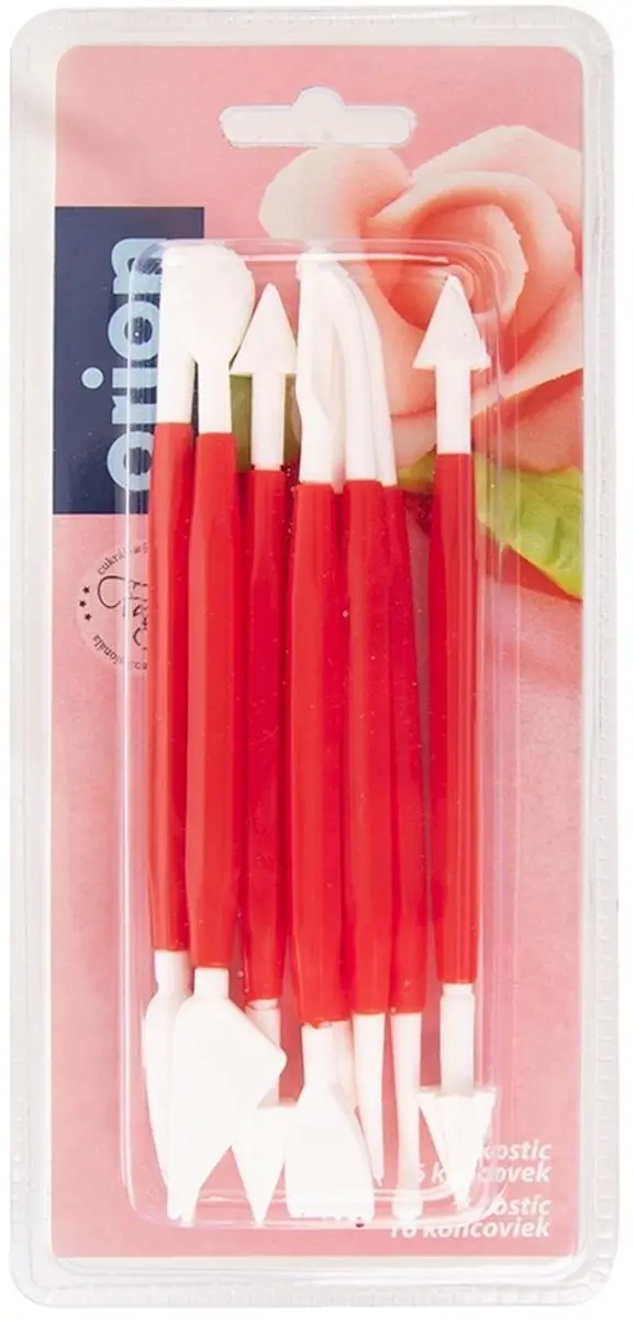 Orion Modelleerset Decoratie Gereedschap - 8-delig - Rood/Roze/Geel/Groen