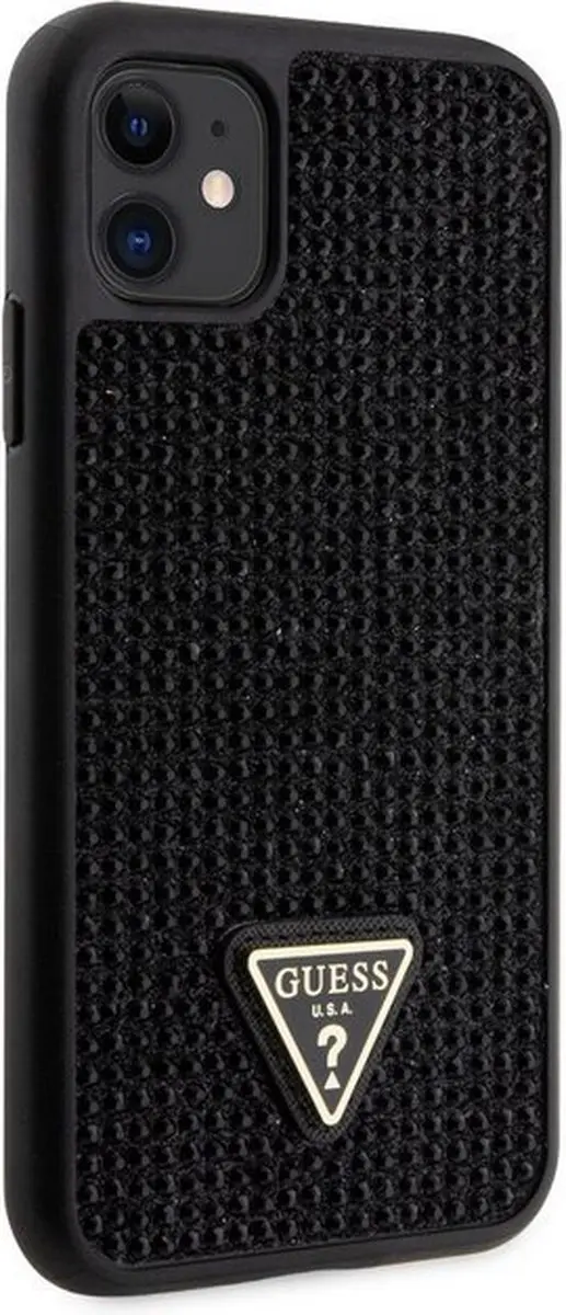 Guess Zwart iPhone 11/XR Hoesje - Rhinstones Logo