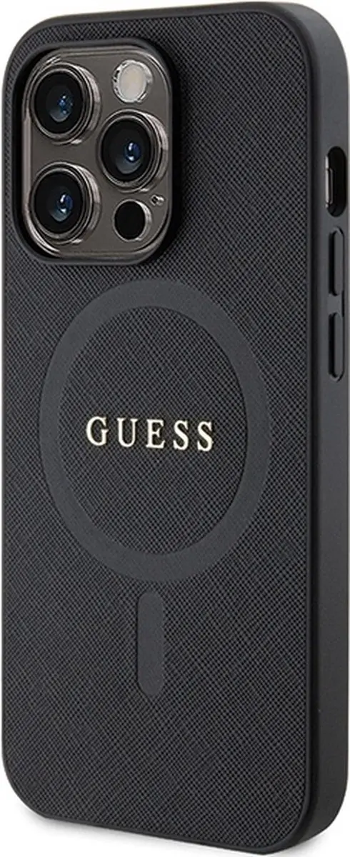 GUESS Saffiano Back Case - iPhone 14 Pro Max - Zwart
