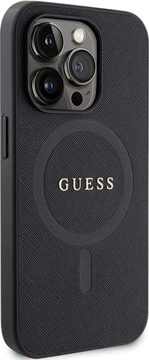 GUESS Saffiano Back Case - iPhone 14 Pro Max - Zwart