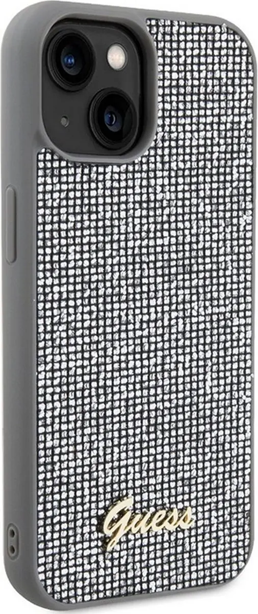 GUESS Square Mirror Back Case - iPhone 15 - Zilver