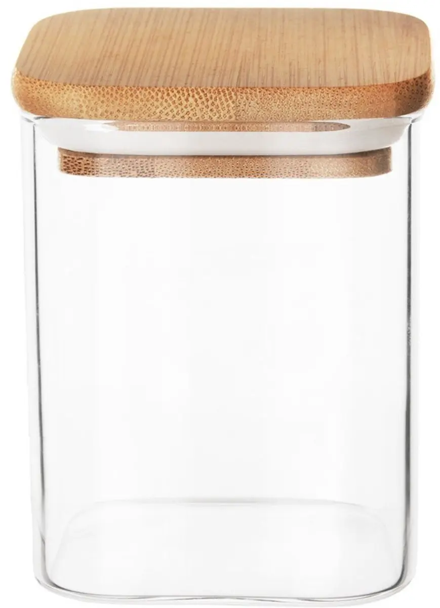 Orion Voorraadpot 850ml Borosilicaatglas Bamboe Luchtdicht