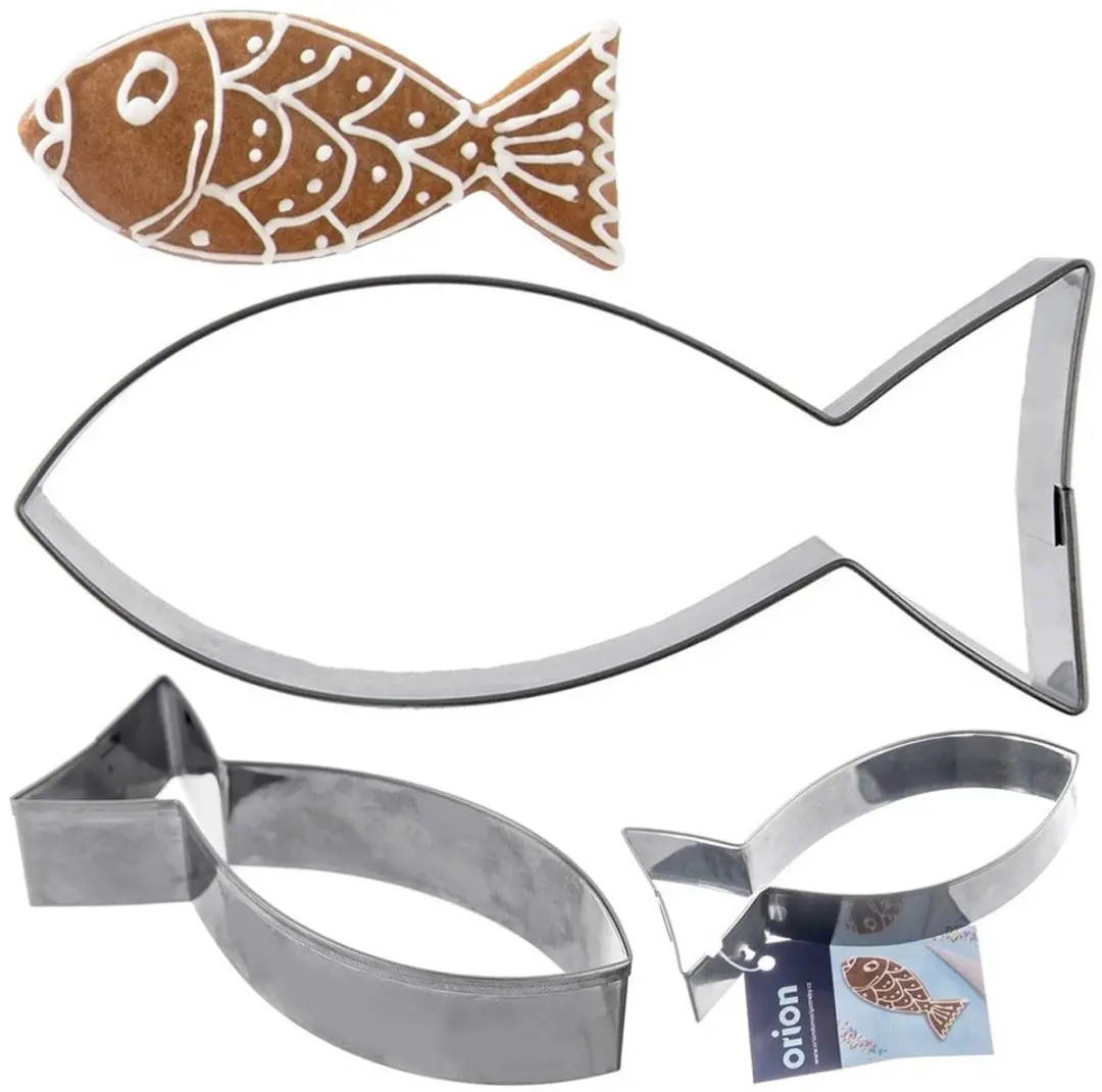 Orion RVS Vis Koekjesuitsteker 9cm - Metaal