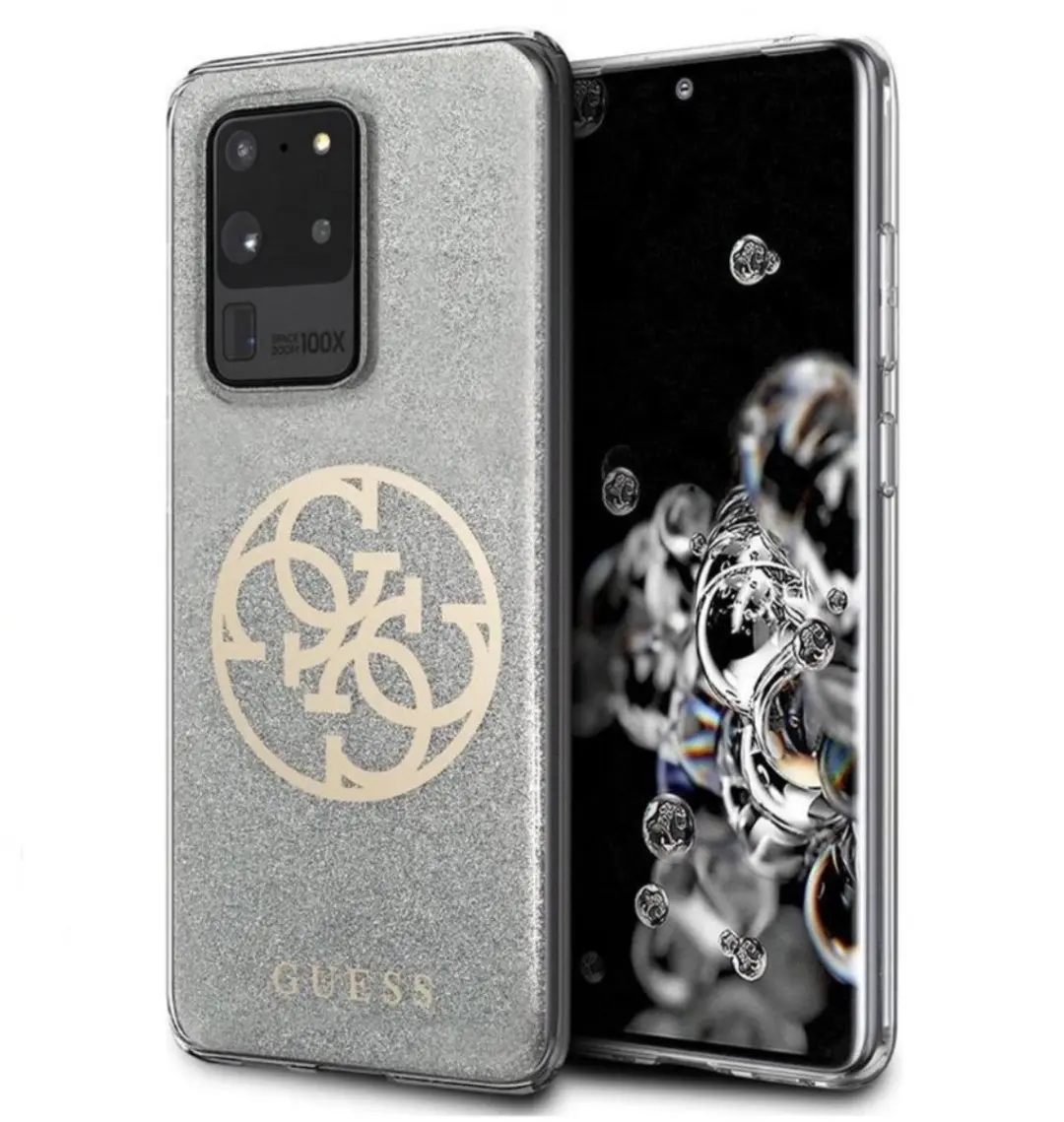 GUESS Backcase Glitter Zilver S212-5 - Samsung Galaxy S20 Ultra - afbeelding 6 van 6