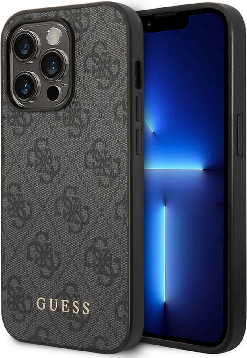 GUESS 4G Back Case iPhone 14 Pro - Grijs