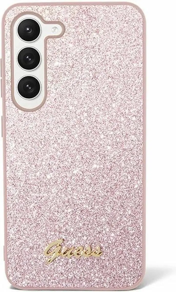 Guess Glitter Back Case Samsung Galaxy S24 - Roze GUHCS24SHGGSHP