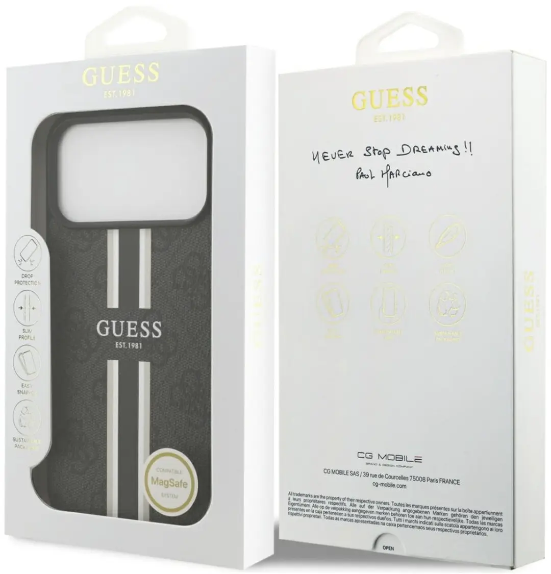GUESS Hoesje iPhone 17 Pro Max - MagSafe - Zwart