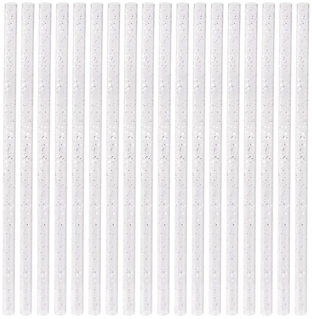 Orion Drinkrietjes 22cm Transparant Glitters - 50 Stuks
