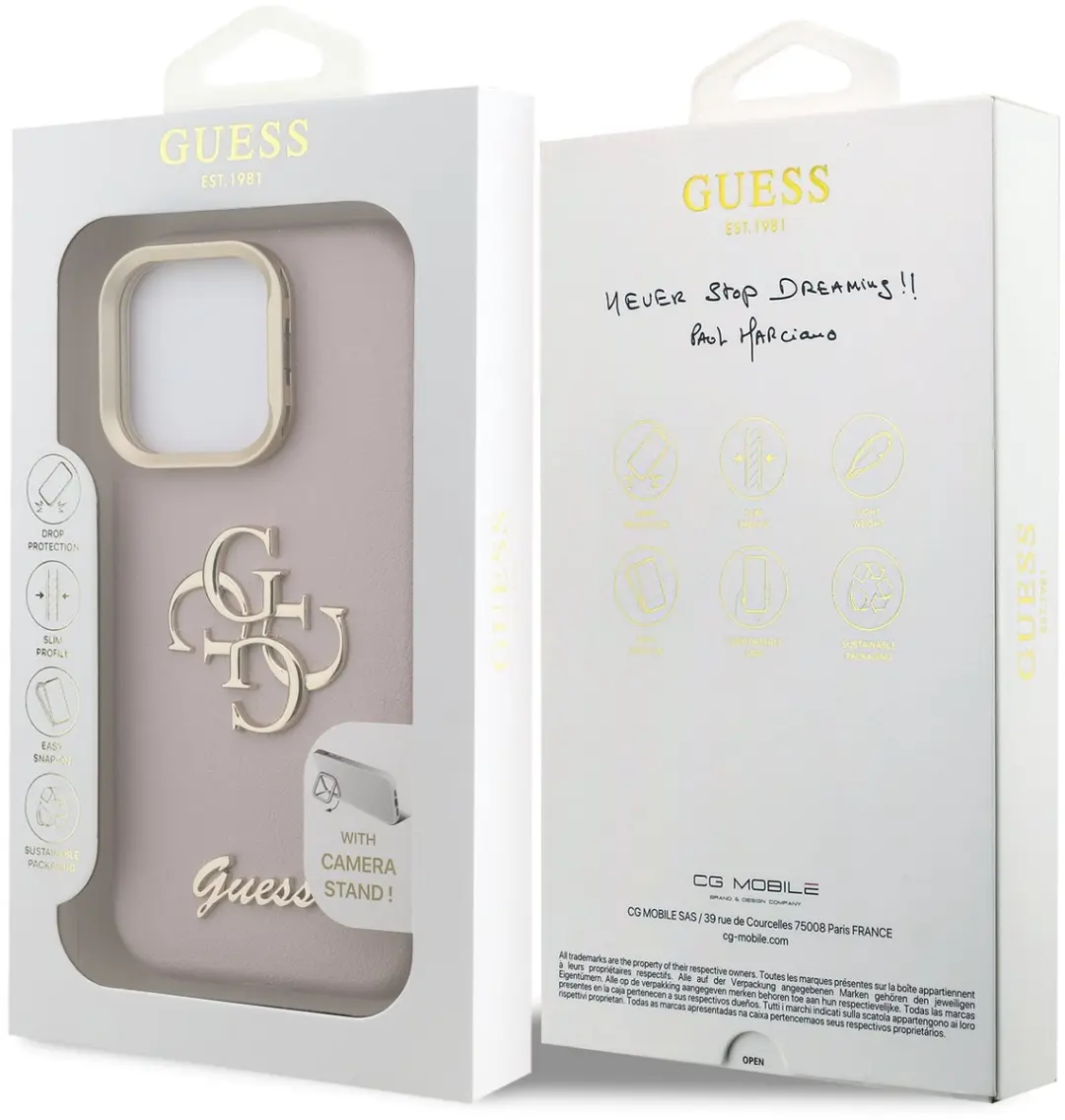 GUESS 4G Logo Hoesje iPhone 15 Pro Max - Roze