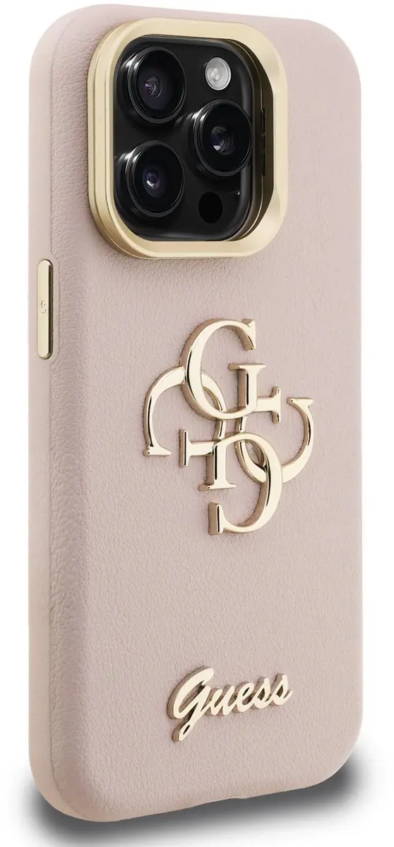 GUESS 4G Logo Hoesje iPhone 15 Pro Max - Roze