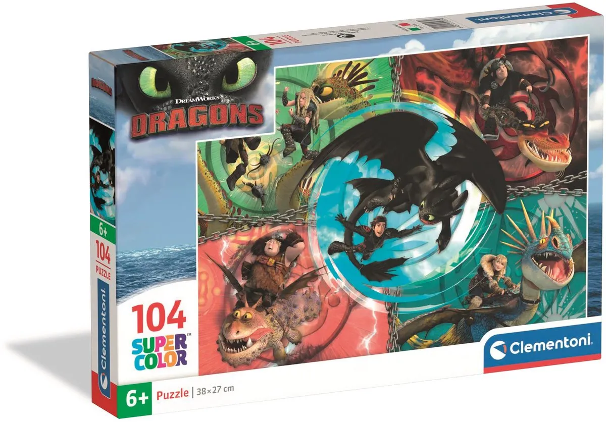 Clementoni Dragon Trainer 2025 Puzzel 104 Stuks
