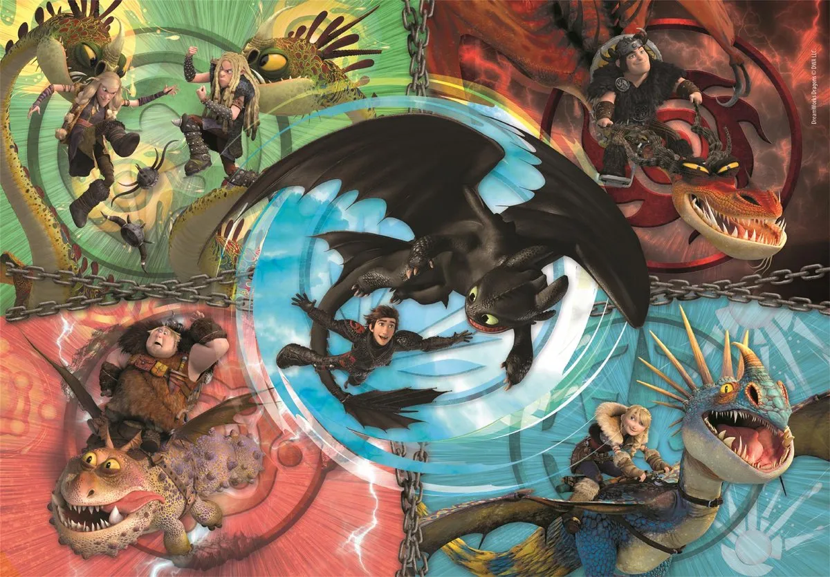 Clementoni Dragon Trainer 2025 Puzzel 104 Stuks - Multikleur - afbeelding 2 van 6
