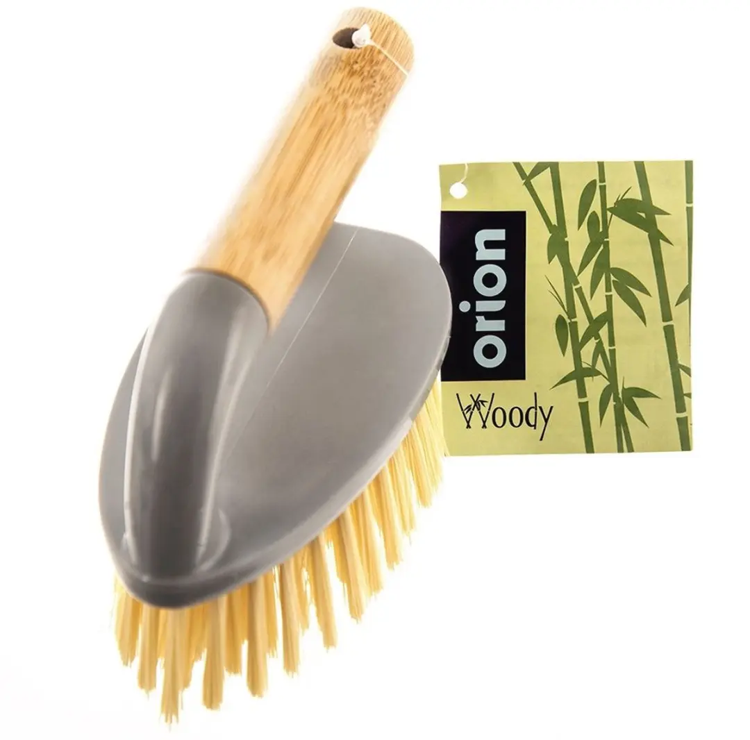 Orion Woody Bamboe Schrobborstel 6,7x13,5x9,5cm - Grijs