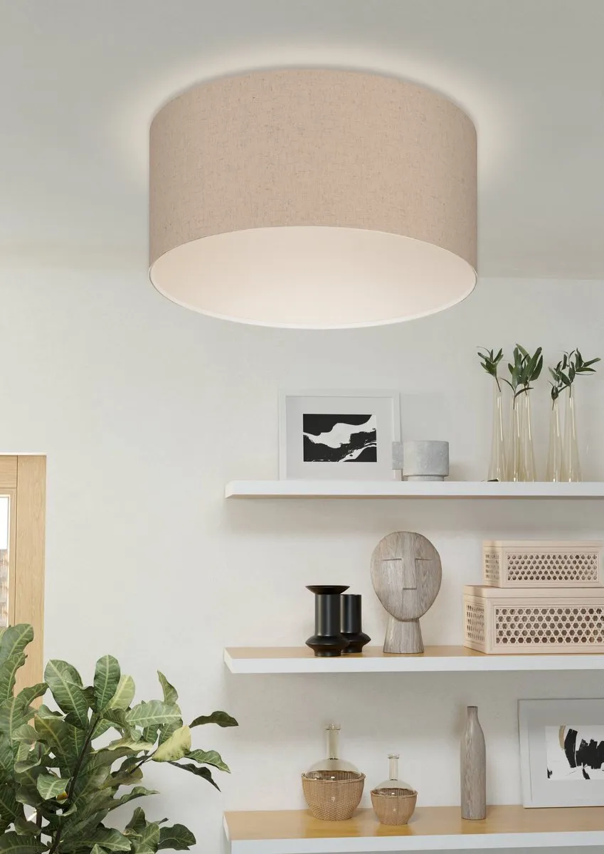 Eglo Feniglia Plafondlamp E27 Ø47,5cm - Beige/Zwart