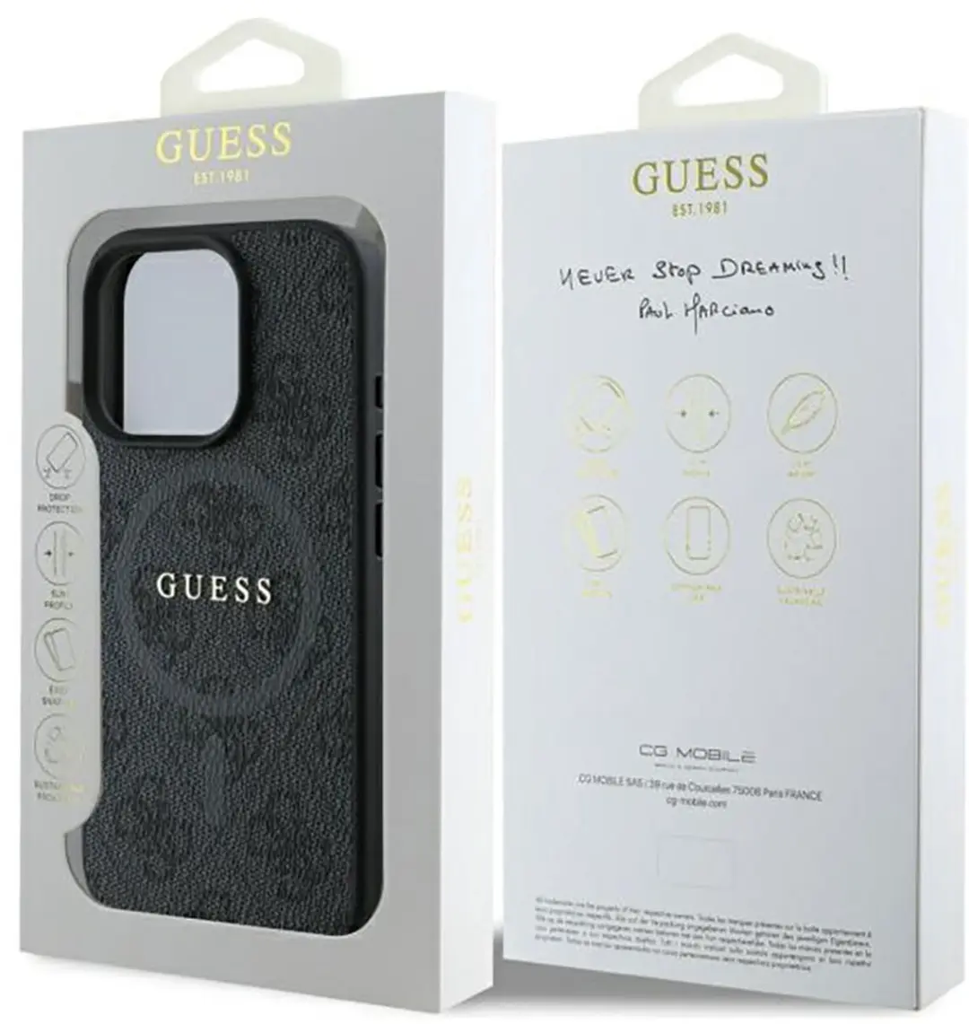 GUESS 4G Ring Classic Logo Hoesje GUHMP16XG4GFRK - iPhone 16 Pro Max - Zwart