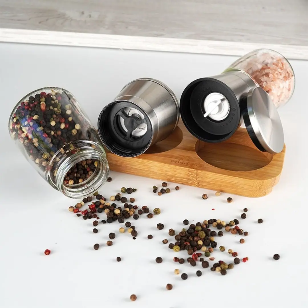 Orion Peper- en Zoutmolen Set 14,5cm - Bambus - 3 Stuks
