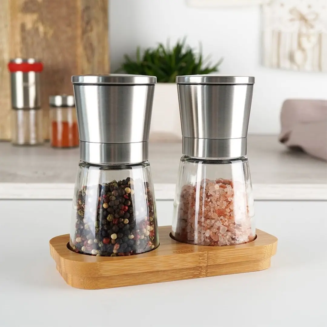 Orion Peper- en Zoutmolen Set 14,5cm - Bambus - 3 Stuks