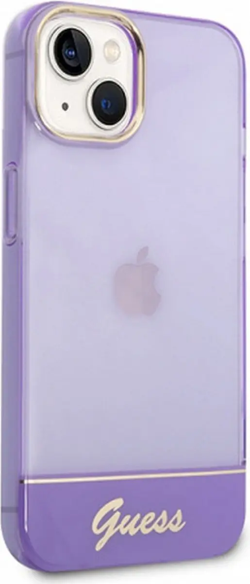GUESS Translucent Hoesje iPhone 14 Plus - Paars