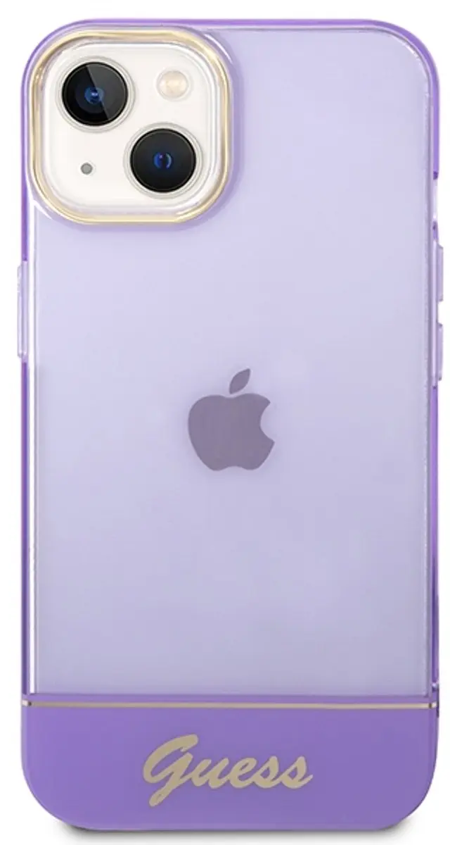 GUESS Translucent Hoesje iPhone 14 Plus - Paars