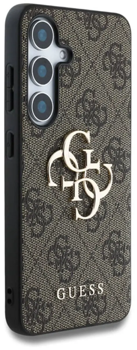 Guess Metal Logo Hoesje Samsung Galaxy S25 Plus - Bruin