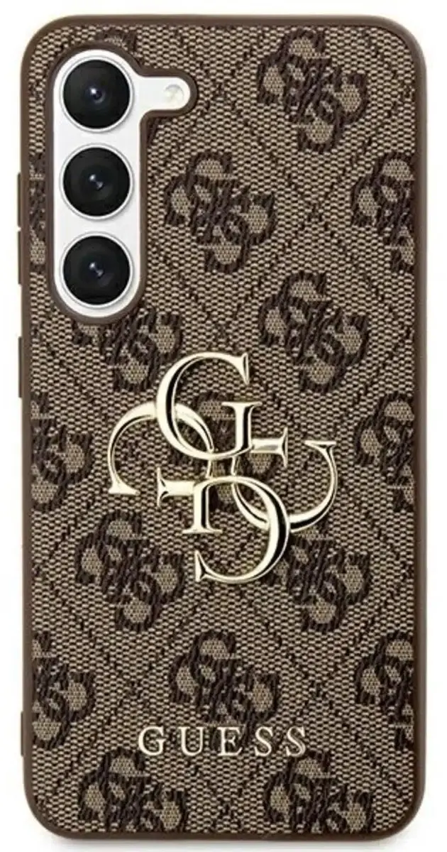 Guess Metal Logo Hoesje Samsung Galaxy S25 Plus - Bruin