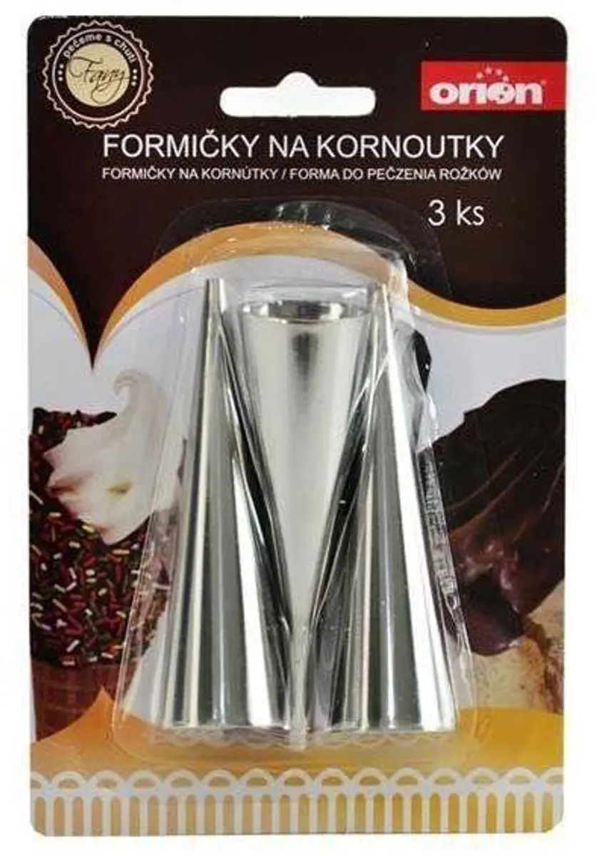 Orion Roestvrijstalen Roomhoornbakvormen Set 3x - 8,5 cm