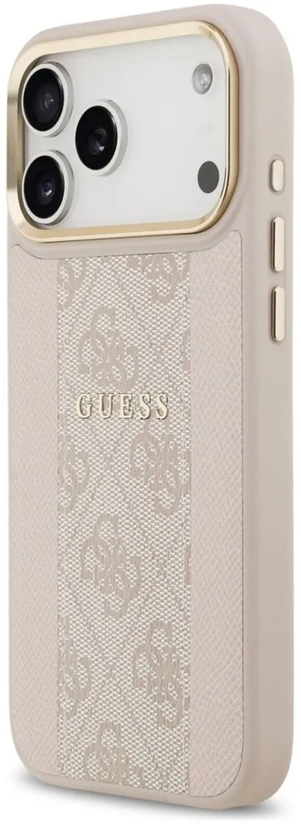 GUESS Hoesje iPhone 17 Pro Max MagSafe Stripe Logo - Zwart