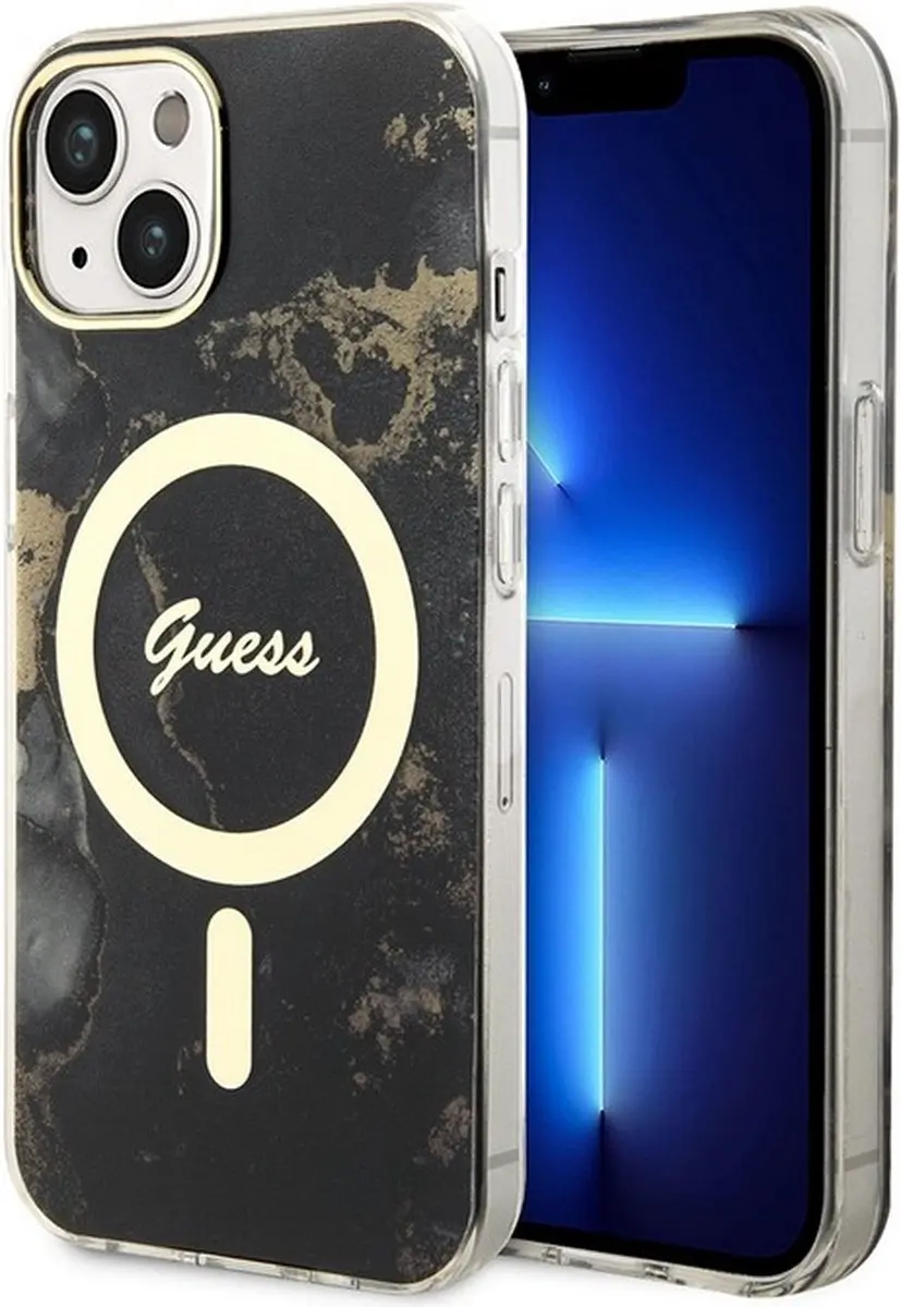 GUESS Golden Marble Back Case MagSafe