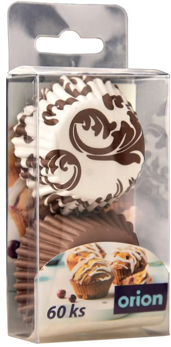 Orion Muffinvormpjes 5,5cm - 60 Stuks - Bruin/Wit